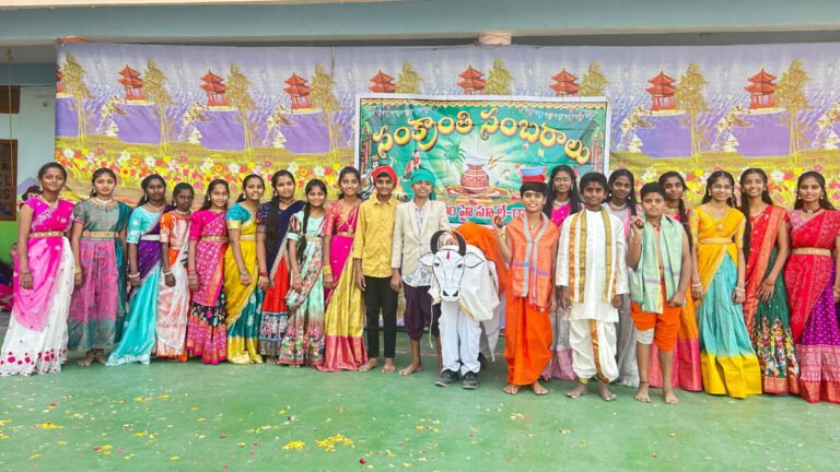 Sankranti celebrations at Manjira Vidyalaya..